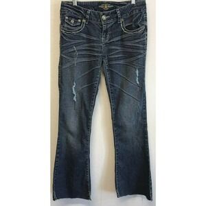 Lucky Brand Vtg Y2K Flare Jeans Sz 7 Flap Pockets